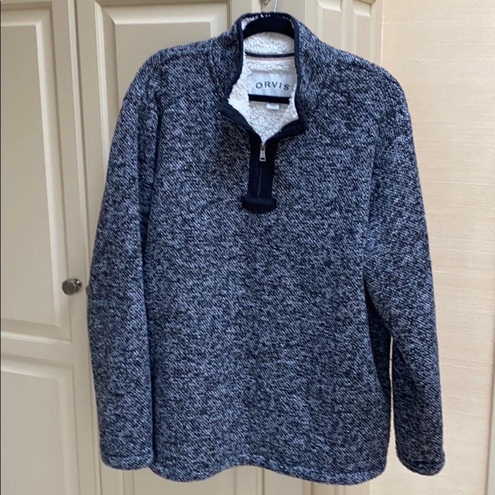 Orvis Men’s 3/4 Zip in Black & Gray (xxl)